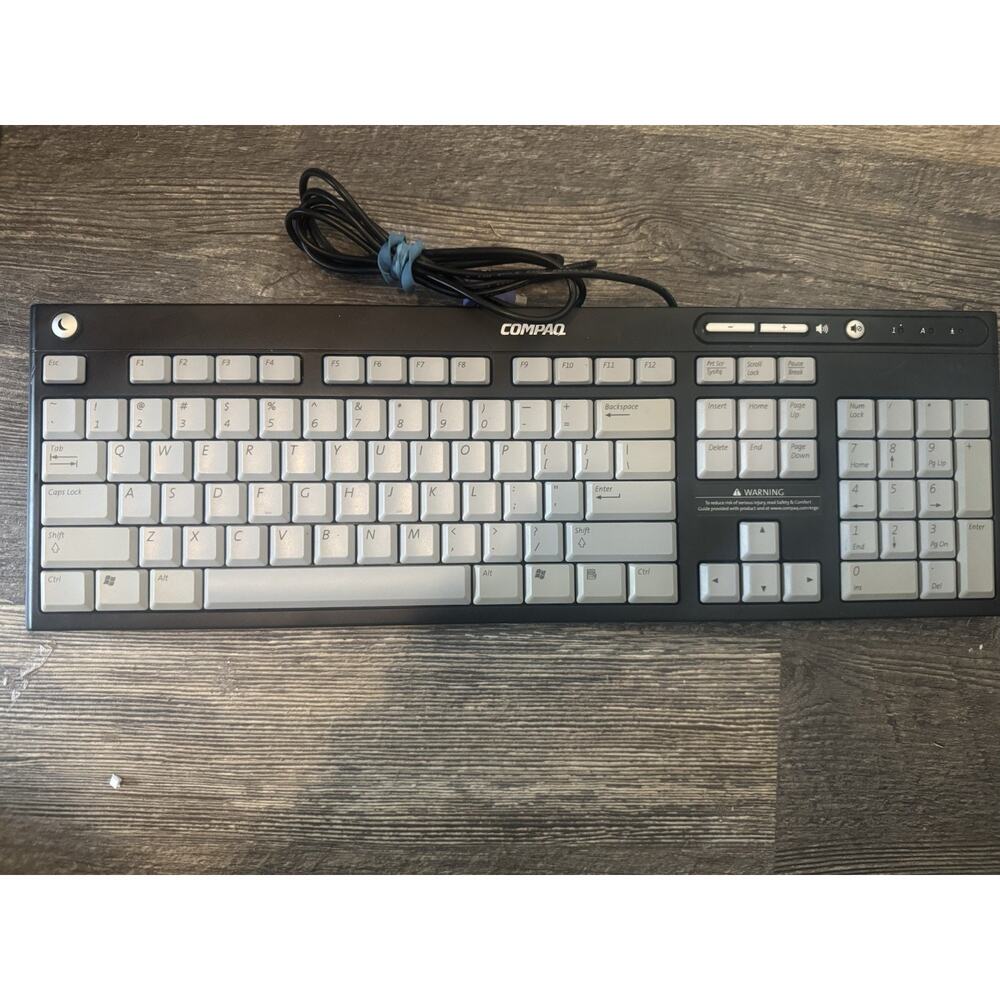 Vintage Compaq 5187-5023 PS/2 Multimedia Keyboard model 5187 Wired